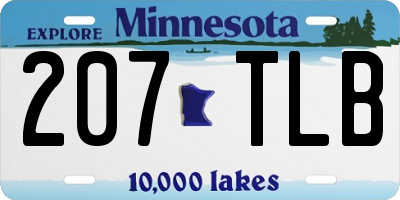 MN license plate 207TLB