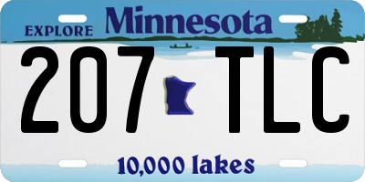 MN license plate 207TLC