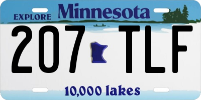 MN license plate 207TLF
