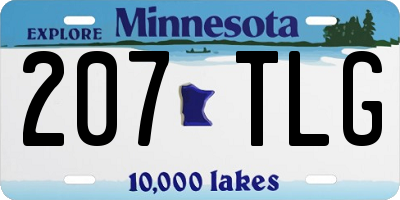 MN license plate 207TLG