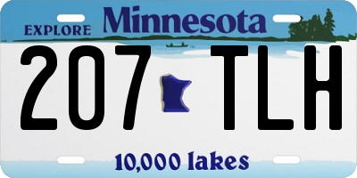 MN license plate 207TLH