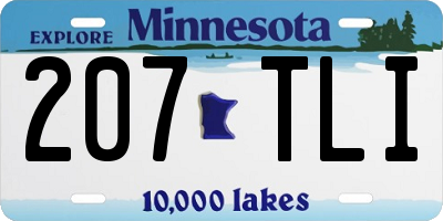 MN license plate 207TLI