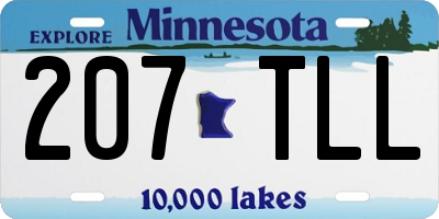 MN license plate 207TLL