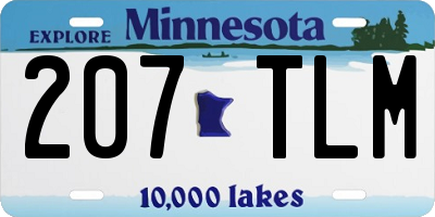 MN license plate 207TLM