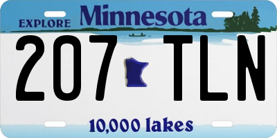 MN license plate 207TLN