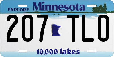 MN license plate 207TLO