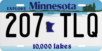 MN license plate 207TLQ