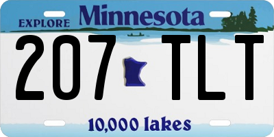 MN license plate 207TLT