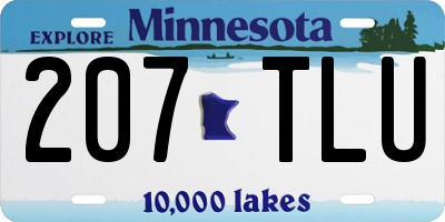 MN license plate 207TLU