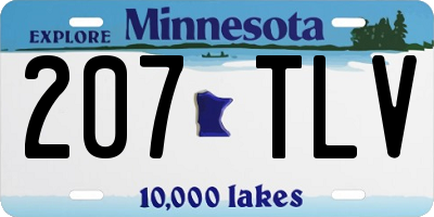 MN license plate 207TLV