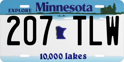 MN license plate 207TLW