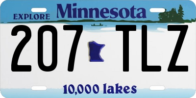 MN license plate 207TLZ