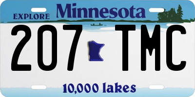 MN license plate 207TMC
