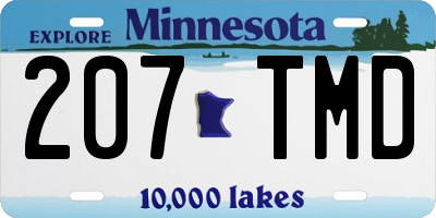 MN license plate 207TMD