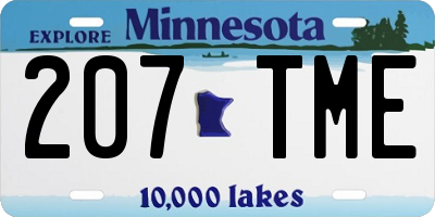MN license plate 207TME