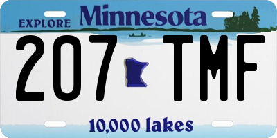 MN license plate 207TMF