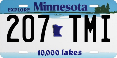 MN license plate 207TMI