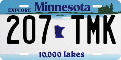 MN license plate 207TMK