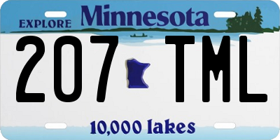 MN license plate 207TML