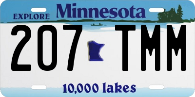 MN license plate 207TMM
