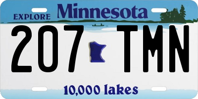 MN license plate 207TMN