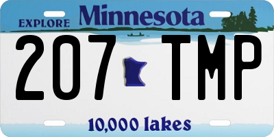 MN license plate 207TMP