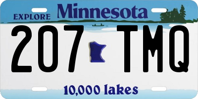 MN license plate 207TMQ