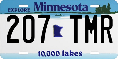 MN license plate 207TMR