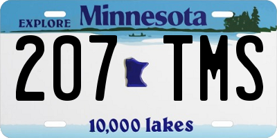 MN license plate 207TMS