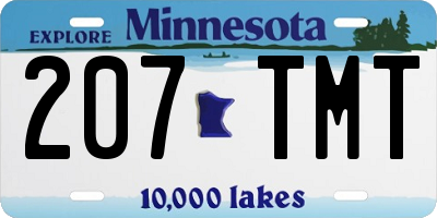 MN license plate 207TMT