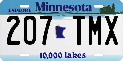 MN license plate 207TMX