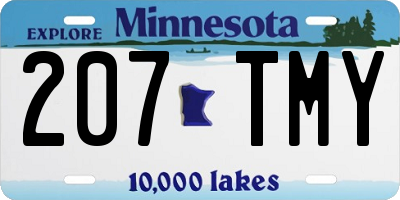 MN license plate 207TMY