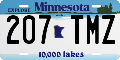 MN license plate 207TMZ