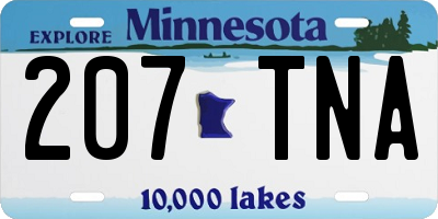 MN license plate 207TNA