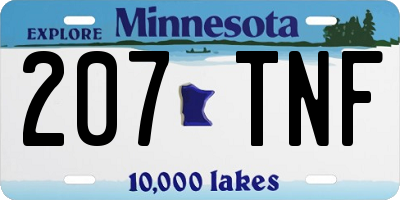 MN license plate 207TNF