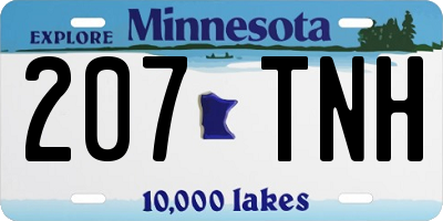 MN license plate 207TNH
