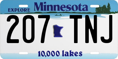 MN license plate 207TNJ