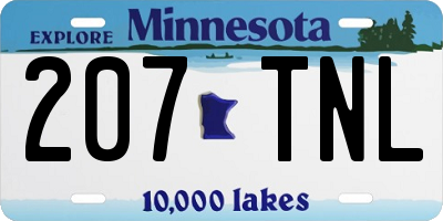 MN license plate 207TNL