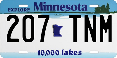MN license plate 207TNM