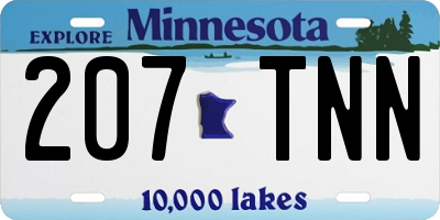 MN license plate 207TNN
