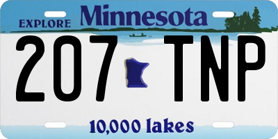 MN license plate 207TNP