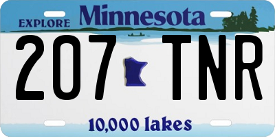 MN license plate 207TNR