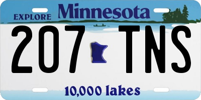 MN license plate 207TNS