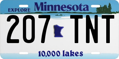 MN license plate 207TNT