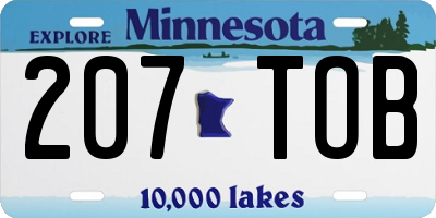 MN license plate 207TOB