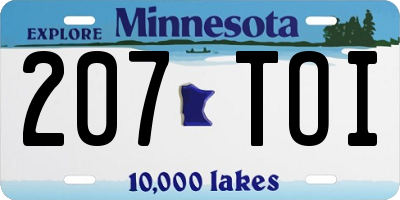 MN license plate 207TOI