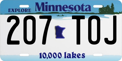 MN license plate 207TOJ