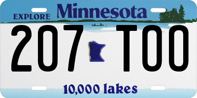 MN license plate 207TOO