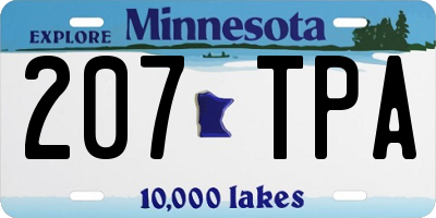 MN license plate 207TPA