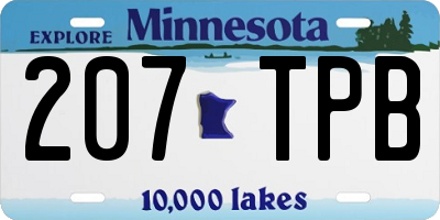MN license plate 207TPB